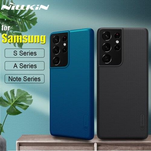 Nillkin Case for Samsung Note 20 S21 Ultra S20 Plus FE Cases Frosted Shield Hard PC Full Cover for Galaxy A72 A52 A42 A32 A12
