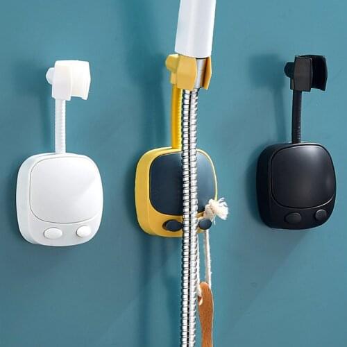 Shower Holder Punch-Free Bathroom Bracket Adjustable 360 Degree Rotation Wall Mount With Hook Showerhead Fixed Base Faucet Parts