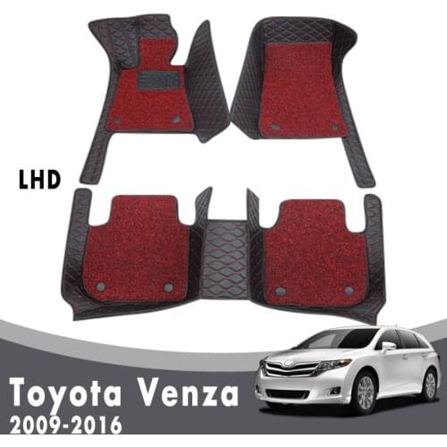For Toyota Venza 2016 2015 2014 2013 2012 2011 2010 2009 Double Layer Wire Loop Car Floor Mats Carpets Accessories Leather Rugs