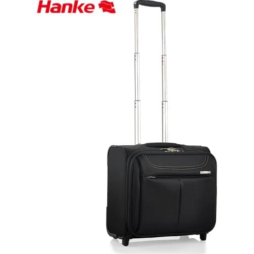 Hanke Brand Design Unisex Carry-ons Luggage Boarding Suitcase Softside Trolley Bag Wheel Aluminum Alloy Telescoping Handle 8016