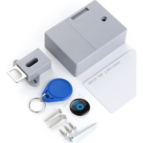 Intelligent Cabinet Lock RFID Card Sensor Cabinet Drawer Lock DIY Invisible Digital Lock without Perforate Hole