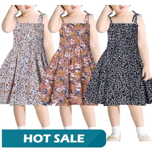 Floral Slip Summer Dresses Floral Beach Princess Dress Off Shoulder Girls Cotton Dress 1 6 Year Платье Летнее Платья