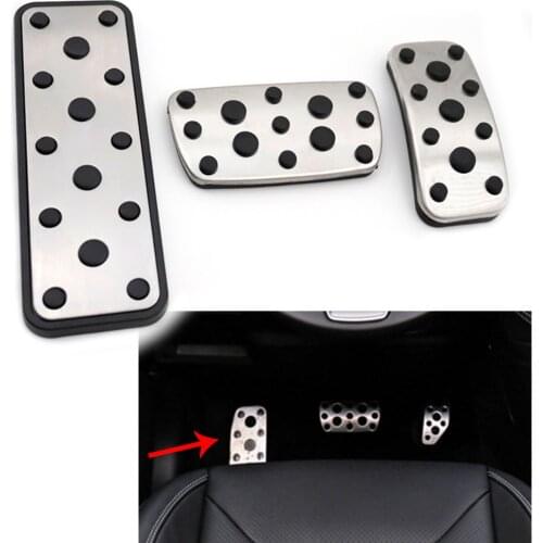 3pcs/set AT Auto Foot Gas Brake Fuel Pedals Cover Car Accessories Kits For Subaru Legacy Outback XV Impreza Forester LHD