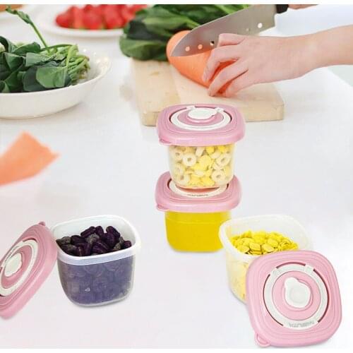 PET Refrigerator Food Storage Containers With Lid Sealed Box For Ginger Garlic Onion Keep Fresh Box Supplementary Food Box