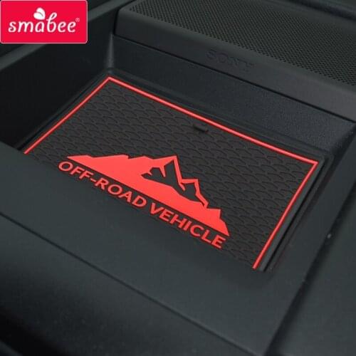 Smabee Gate slot mats For Ford F150 RAPTOR 2015-2017 XLT LARIAT Anti-Slip Mat 11pcs RED BLUE WHITE BLACK 11PCS