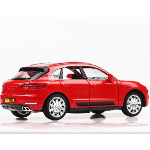 1: 32 car model caryan Macan car model simulation toy car childrens boy toy return car childrens birthday gift red car