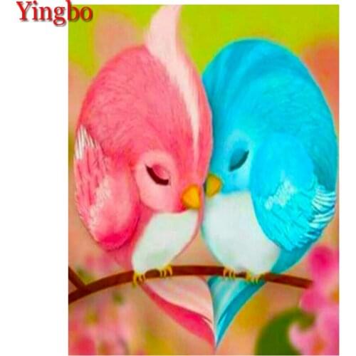 5D DIY Diamond Painting "Cute Owl" Embroidery Full Drill Square Diamond Bird love Cross Stitch Kit Rhinestone Mosaic Decor Gift