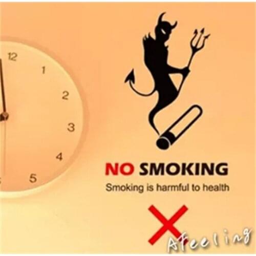 No Smoking Wall Sticker Stop Smoking Prohibited Warning Sign Poster Store Shop Office Warning Sign Stickers Shop Decor
