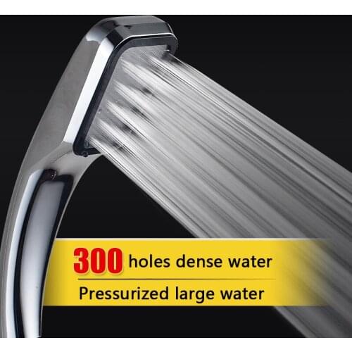 Bathroom Pressurized Nozzle Shower Head 300 Holes Handheld Shower Nozzle High Pressure Water Saving Filter Spray Shower