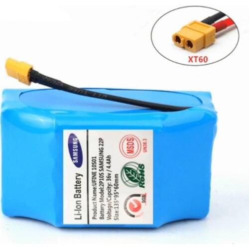 Genuine 36V Battery pack 4400mAh 4.4Ah Rechargeable Lithium ion battery for Electric self balancing Scooter HoverBoard unicycle