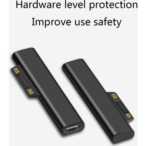 Type C Female PD Fast Charging Plug Converter for Surface Pro 3 4 5 6 Go Connector for USB C Female Adapter Surface Book