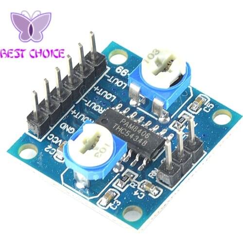 PAM8406 Digital Amplifier Board With Volume Potentiometer 5Wx2 Stereo