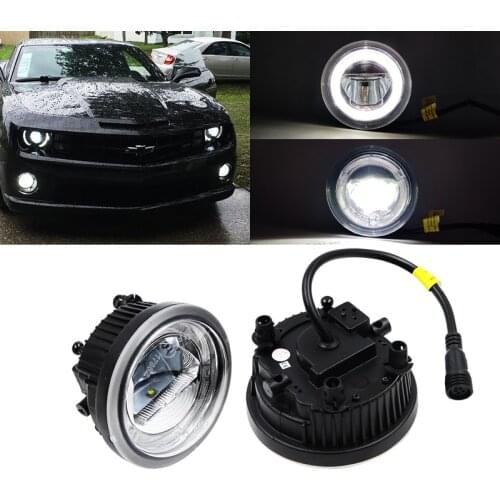 Fits For Chevrolet Camaro 2010 2011 2012 2013 DRL Halo Led Front Bumper Fog Light Assembly Kits OEM:15839896
