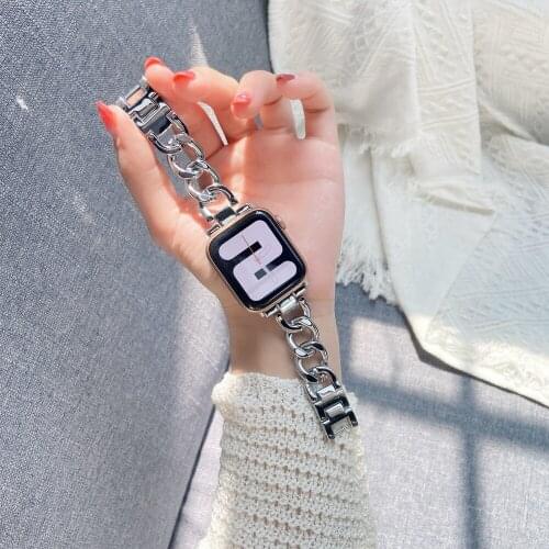 40mm 44mm For Apple Watch Band Series 6SE 5 4 3 2 1 High-end Stailness Steel Strap for iWatch Replacement Link Correa 38mm 42mm