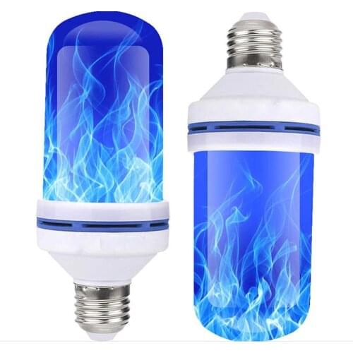 Flame Light Bulbs LED Effect Fire Light Bulbs 4 Modes Glowing Flame Lights Atmosphere Decorative Light Halloween Party 2colors