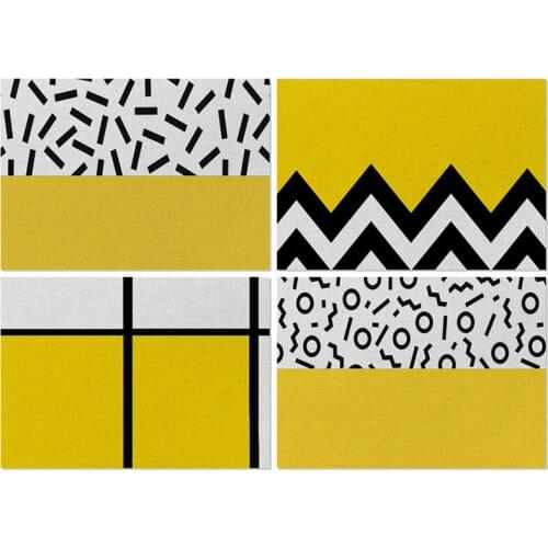 Black and white geometric striped grid waterproof tablecloth waterproof table tablecloth Tablecloth Tablecloth for table table