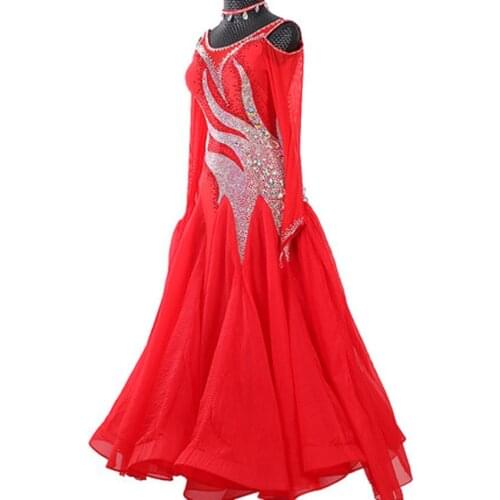 Waltz dance skirt new dress ballroom dance competition skirt modern dance diamond-studded performance high-end ballroom dance bi