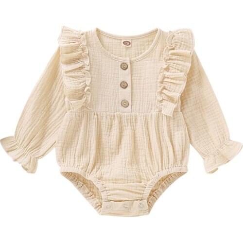 2021 Ins Baby Girl Romper Spring Newborn Baby Clothes For Girls Long Sleeve Kids Boys Jumpsuit Baby Boys Outfits Clothes Summer
