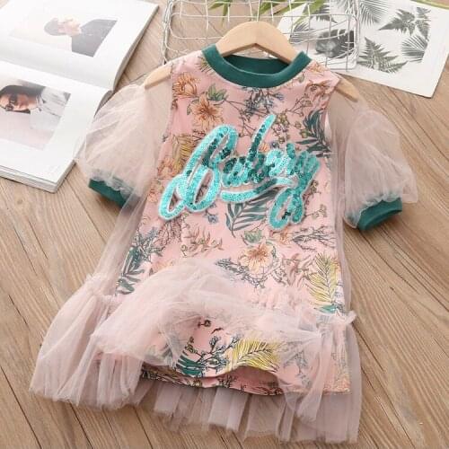 2021 Summer Girls Dresses Children Clothes Baby Girls Dress Kids Princess Flowe Dress Baby Girls Dress Girls Outwear M39
