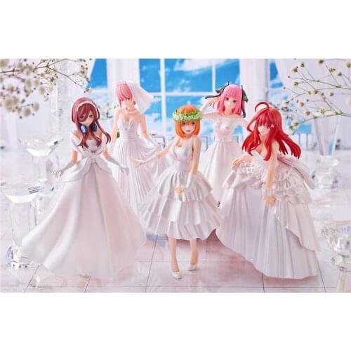 The five-part bride Nakano Nino Nakano Miku Japae anime figures Model Desktop ornaments Collectibles Model Toys Anime toys gift