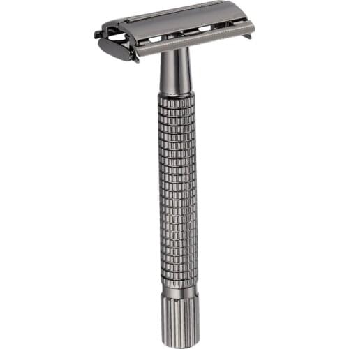 Butterfly Double Edge Safety Razor Metal Classic Manual Single Blade Razor for Men Women Wet Shaving