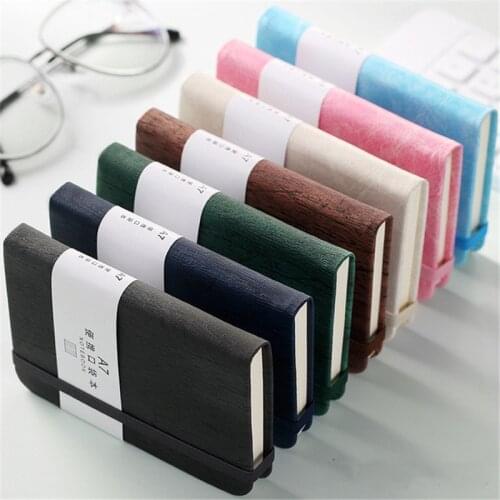 Convenient notebook imitation leather note book Color Notepad Office Writing Book Student exercise book diary Mini Handbook gift