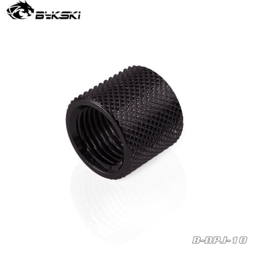 Bykski Female To Female 10mm Extender Water Cooling Fittings Accessory,Black,Silver ,Red ,Gold,White,Blue G1/4",B-DPJ-10