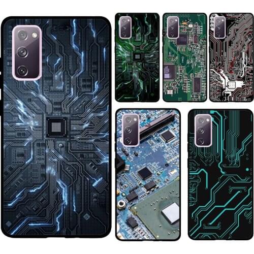 The Integrated Circuit Board Phone Cover For Samsung Galaxy S21 S20 Ultra Note 20 Note 10 S8 S9 S10 Plus S20 FE Case
