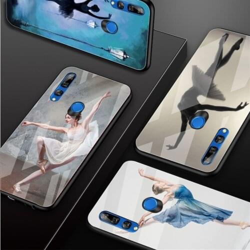 Ballet Girl Tempered Glass Phone Case For Huawei honor 8X 9 10i 20i 20Lite 20Pro 30 Pro Cover Shell
