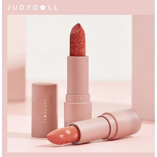 Judydoll Flower Tube Lipstick Velvet Matte Moisturizing Long-Lasting Lipstick Nude And Natural Glitter Lip Makeup