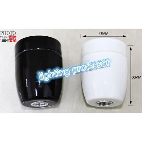 Free shipping Lamp holder E27 ceramic lamp holder self-locking Korean art chandelier lamp holder DIY