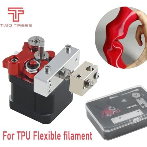 Two Trees 3D printer part TPU Flexible filament special Extruder PLA/ABS/PETG/soft 1.75mm soft filament rubber extruder for plus