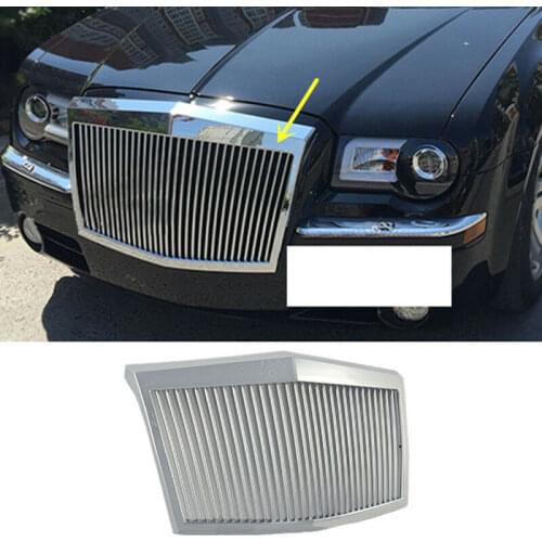 For Chrysler 300C 2003-2010 Silver ABS High quality Front Grille Grid modified Phantom-style 1pcs