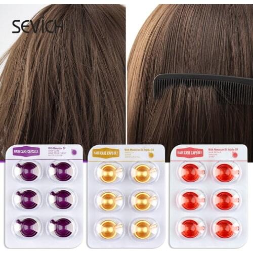 HOT Sevich Vitamin Oil Capsule for Repair Damage Hair Keratin Complex Oil Smooth Hair Serum Hair Care Silky Hair Moroccan Oil