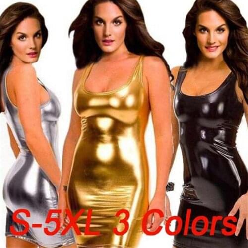Sexy lingerie paint leather uniform temptation sexy clothing slim tight hip skirt nightclub DS costumes catsuit latex bodysuit