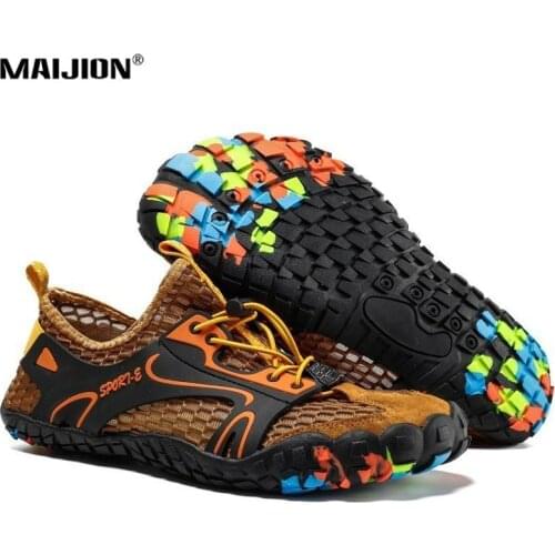 Men Women Outdoor Sneakers Non-slip Hiking Shoes Trekking Aqua Shoes Unisex Breathable Mesh Upstream Beach Barefoot Male