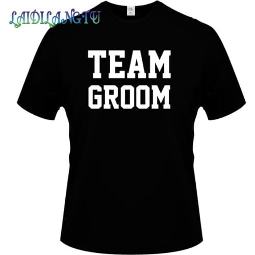 TEAM GROOM Mens T-Shirt XS-3XL Husband Wedding Stag Do Party Squad Printed Tops Cotton O-Neck Short Sleeve T Shirts
