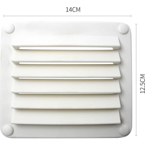 New White ABS Louvered Plastic Vent 5-1/2'' X 4-7/8'' for Boat