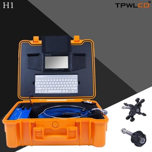 New Keyboard Function Pipe Drain Inspection Camera With 20m Cable 7inch Monitor Sewer Endoscope Borescope Video Cam