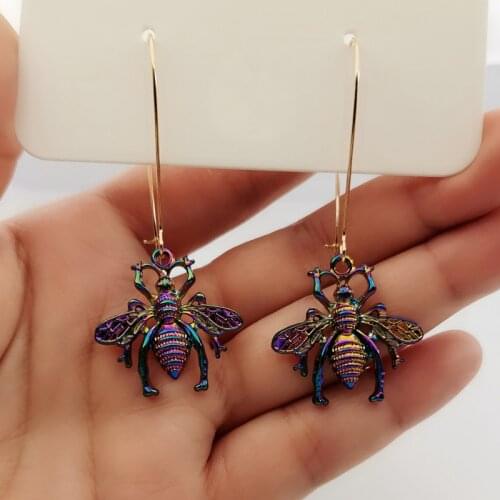 New!!! Psychedelic Large Bee Statement Earring,Victorian Bee Earrings Vintage Style,bumble Bees, Bee Lover Gift, Unique Earring