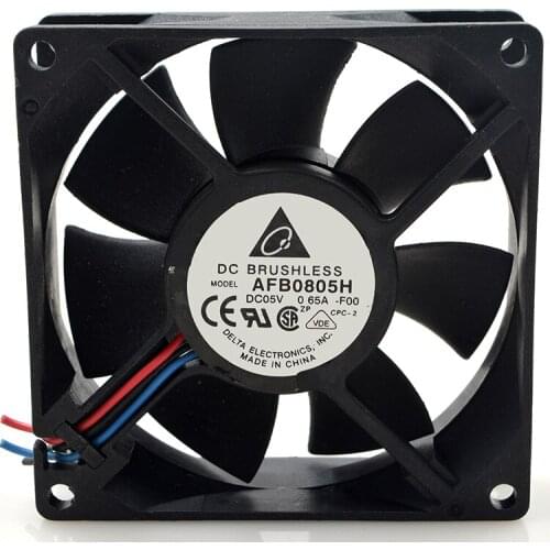 New original AFB0805H 5V 0.65A 8025 8CM USB dual ball cooling fan