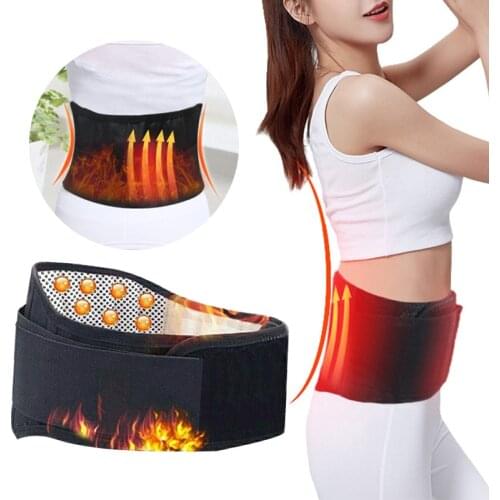 Waist Brace Support Belt Tourmaline Self-heating Magnetic Therapy Waist Belt Lumbar Support Back Support Brace Double Banded