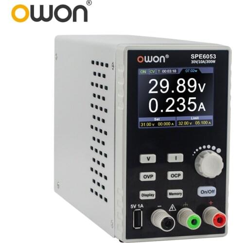 OWON SPE Series Programmable DC Power Supply Adjustable Voltage Regulator Mini Laboratory Power Supply SPE3051 SPE6102 SPE6053