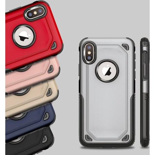 Luxury Tough Slim Durable Armor Phone Case For Apple iphone X 7 8 Plus Hybrid Dual Layer Shockproof Cover for iphone7 6 6S 7Plus