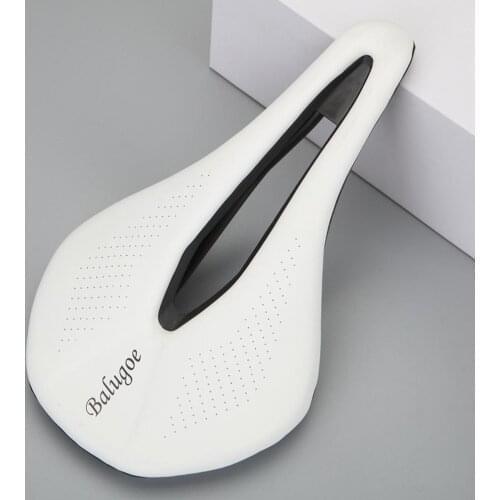 Bicycle Saddle Cozy Riding Saddle PU Ultralight Breathable Comfortable Seat Hollow Bike Saddle for Road Bike Parts Components