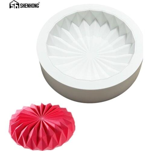 SHENHONG Origami Cake Mold For Baking Dessert Mousse Silicone 3D Mould Silikonowe Moule Pastry Chocolate Pan Fondant Bakeware