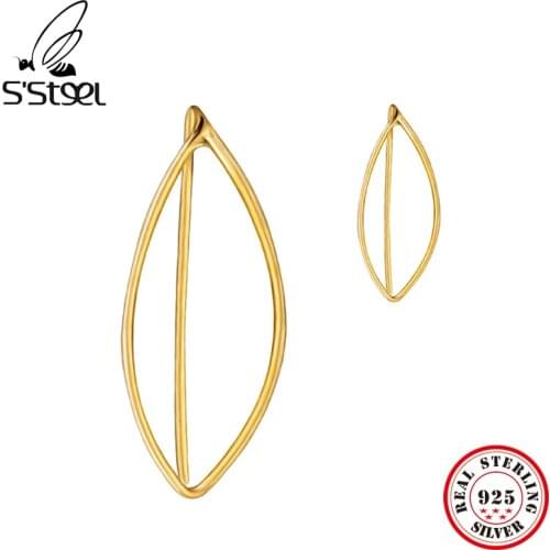 SSTEEL 925 Sterling Silver Stud Earrings Gift For Women Minimalist Gothic Earring Korean Wedding Earing Accessories For Jewelry