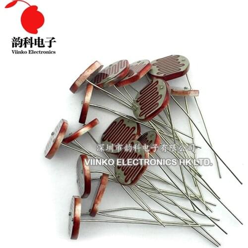 100pcs 12528 Light Dependent Resistor LDR 12MM Photoresistor Photosensitive GL12528 Photoconductive resistance