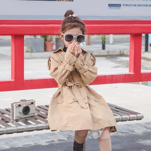 Girls Babys Kids Windbreaker Coat Jacket Outwear 2021 Splicing Spring Autumn Overcoat Top Formal Beach Cardigan Childrens Clot