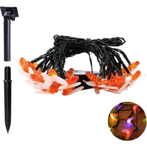 H7JB Waterproof IP44 30 Cute Honeybee LED Lights 8 modes Fairy Decorative Light for Outdoor Wedding Homes Gardens Patio Party